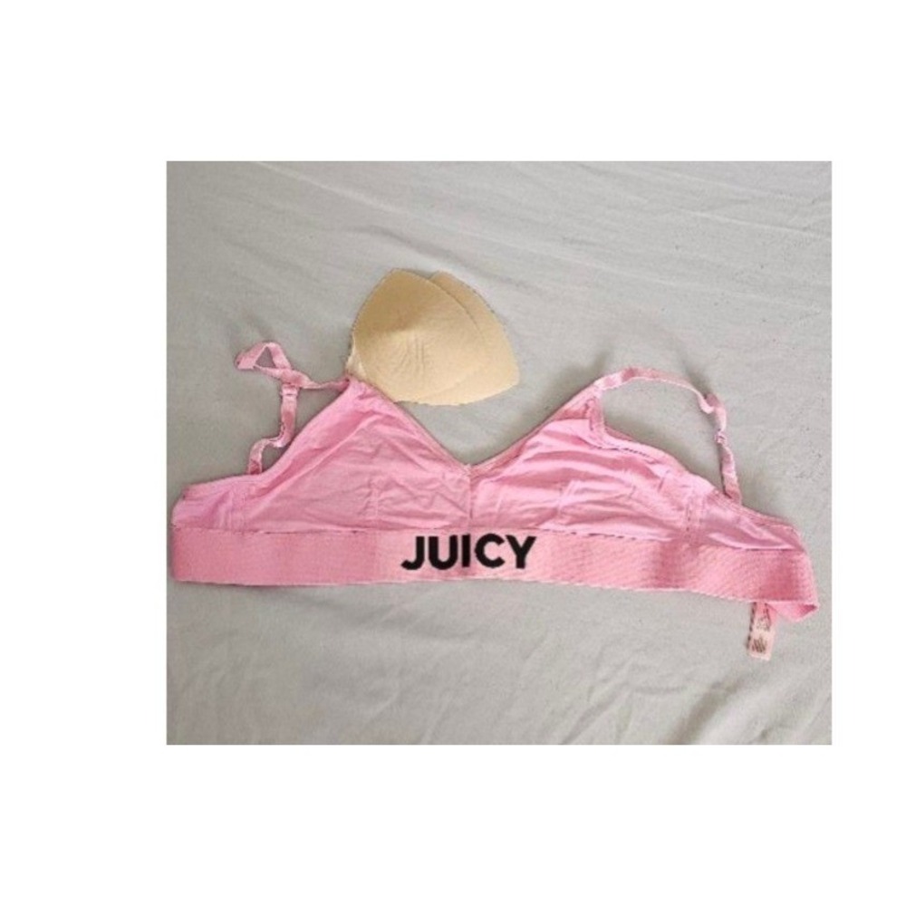 Juicy Couture womens Pink Sports Bra w/ back clasp Size S